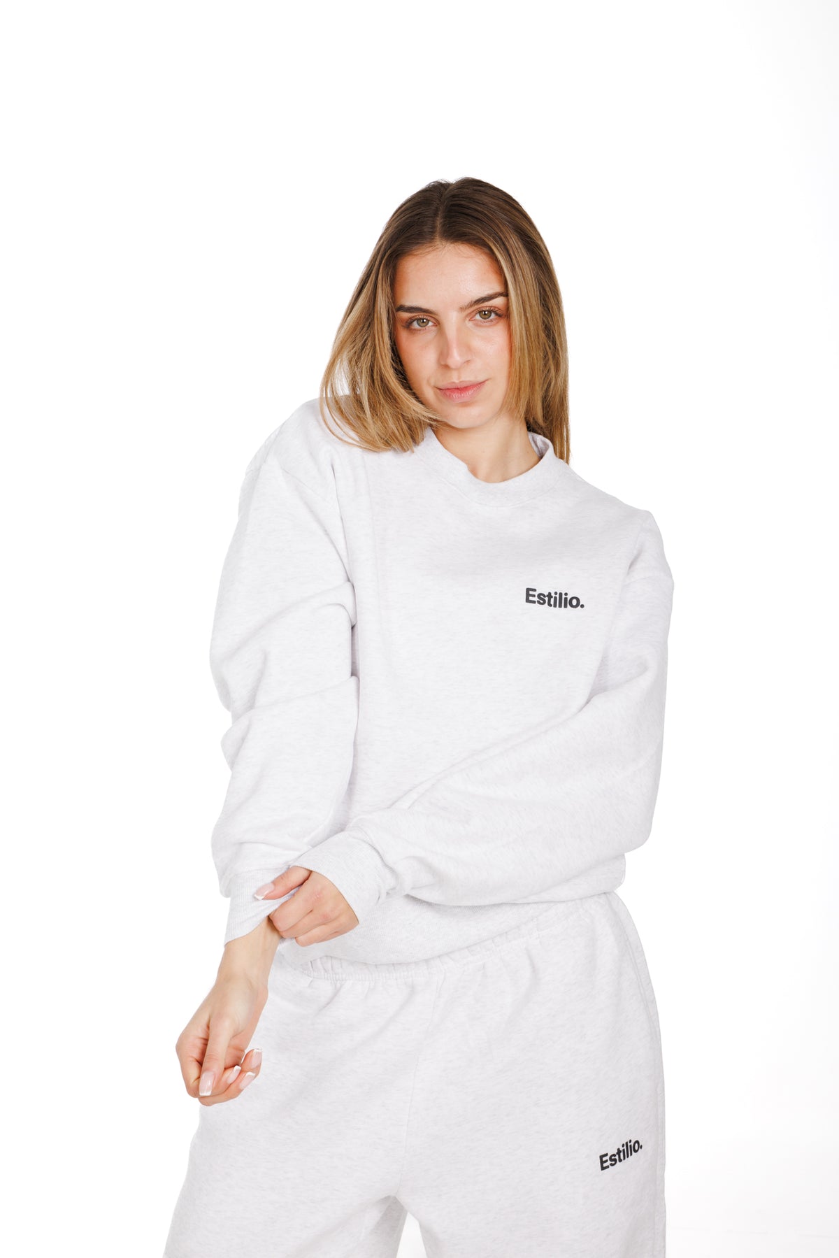 'Central' Crewneck - Marl Grey