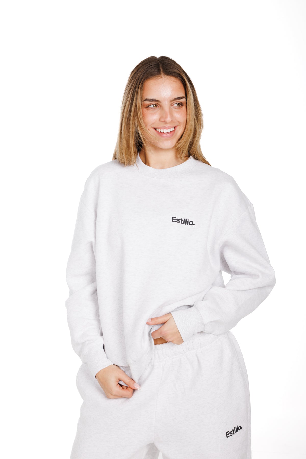 'Central' Crewneck - Marl Grey