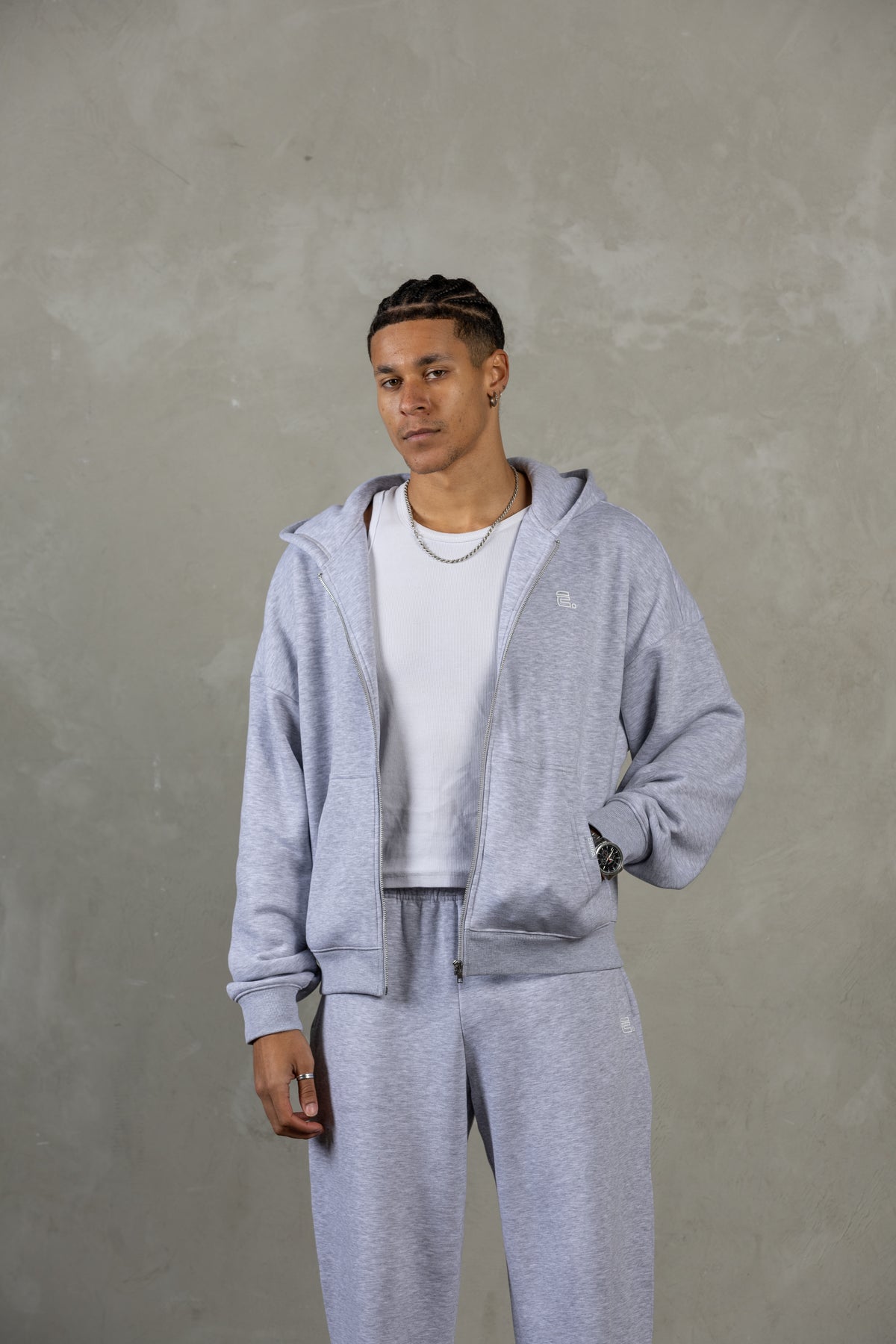 'District' Zip Up - Grey