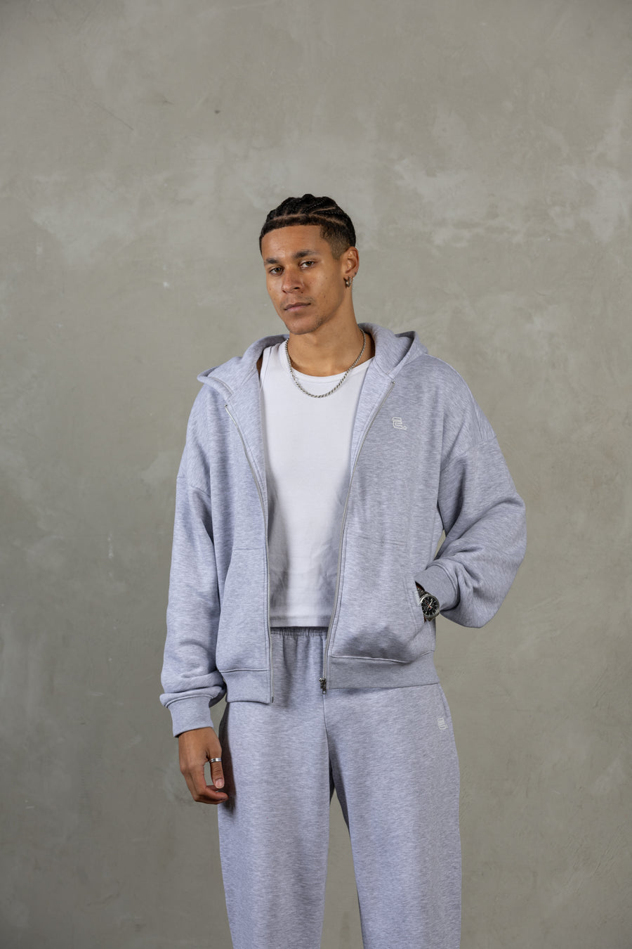 'District' Zip Up - Grey
