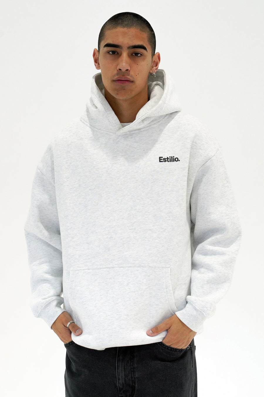 'Central' Hoodie - Marl Grey